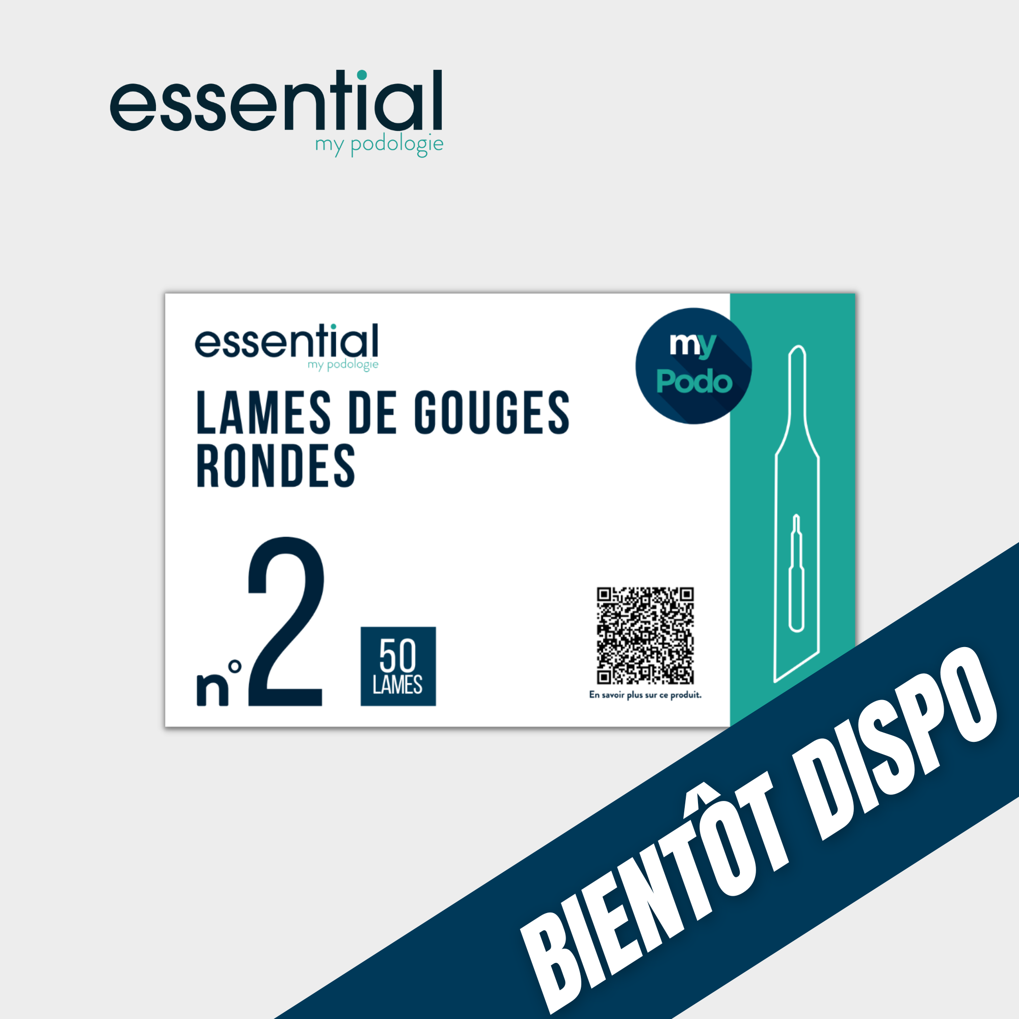 50 Lames de gouges stériles - Rondes - Essential by My Podologie