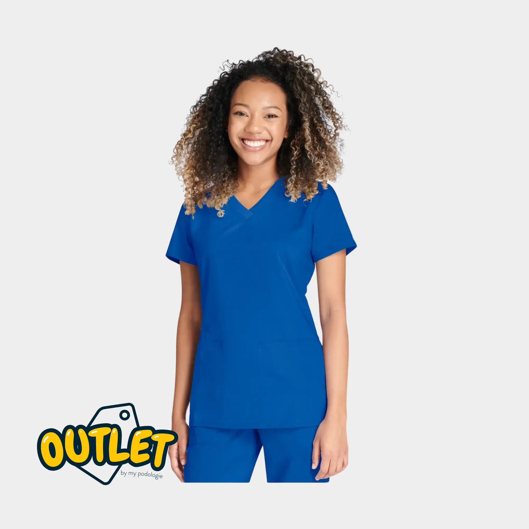 Colmar Bleu Roi - Taille M - Tunique col V femme Cherokee // Fin de série Cherokee Authentic Workwear 
