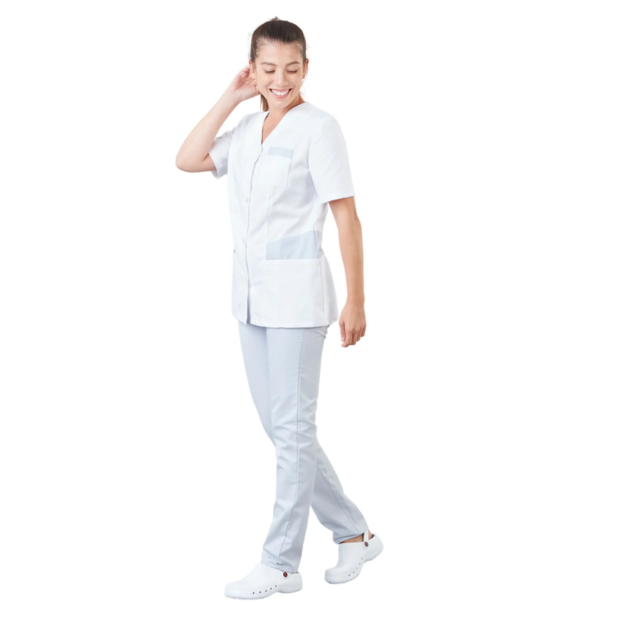 Gaia - Blouse Manches courtes - Col V - Femme - 70 cm - Phirejo