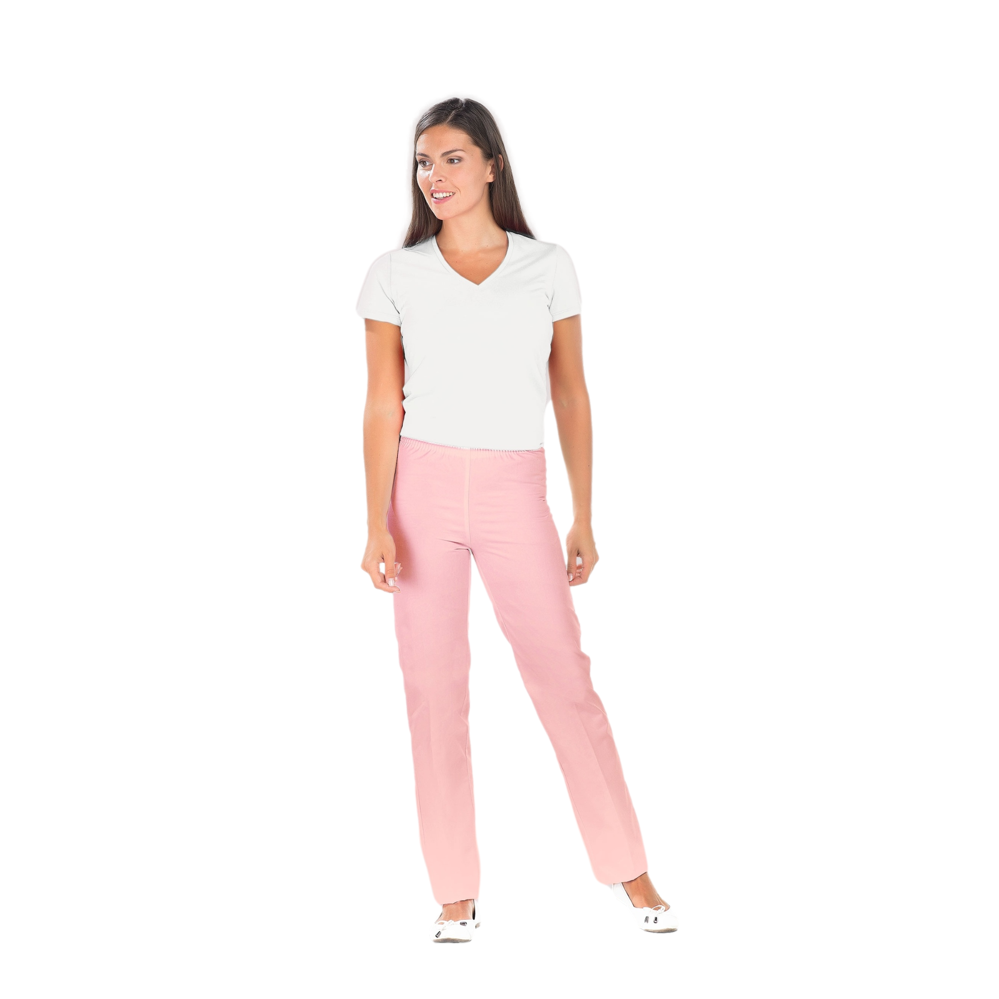 Manu - Pantalon Rose - Mixte - Ceinture élastique - Sans poche My Blouse