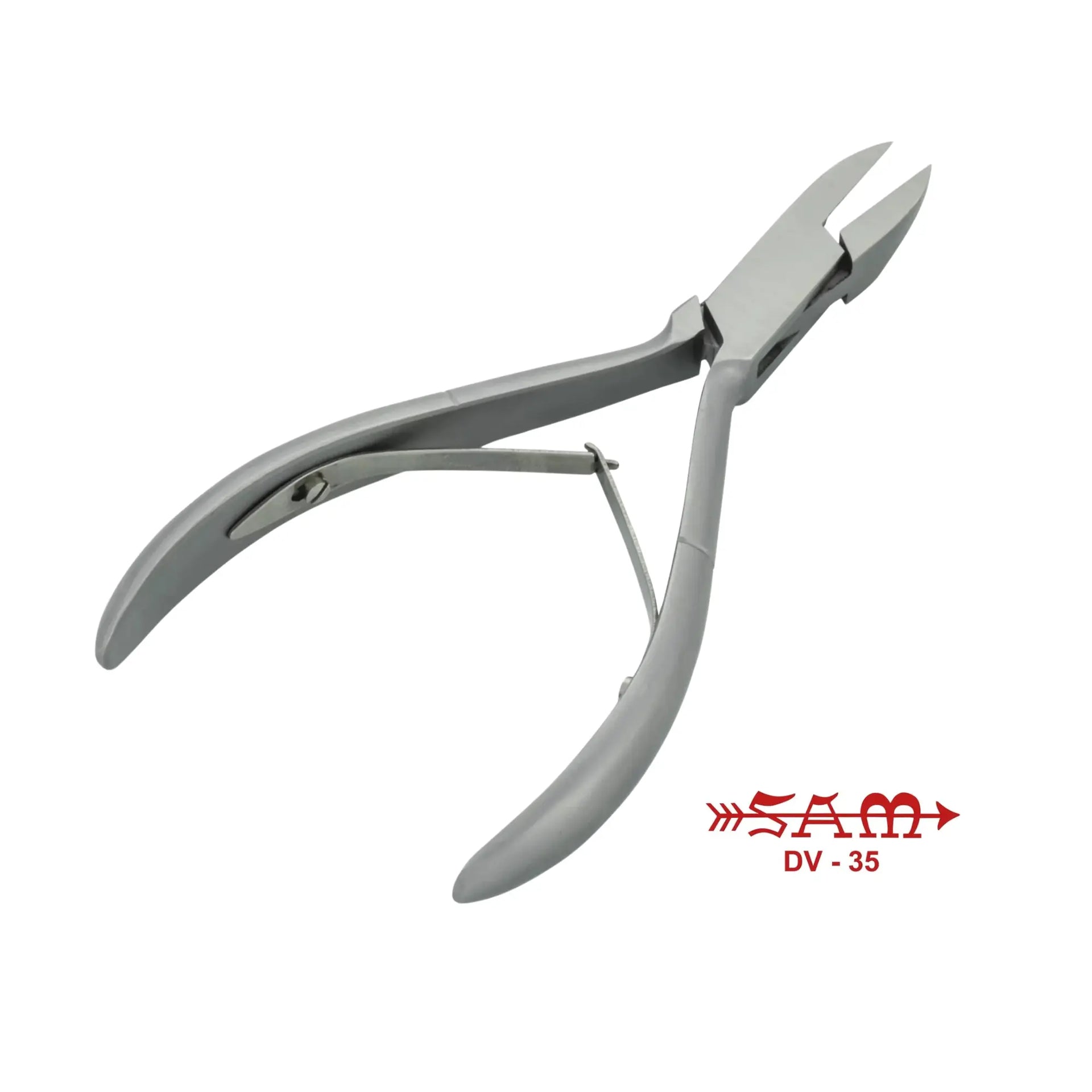 Pince à ongles - Acier inoxydable - Finition satinée - Coupe droite - Mors plats et arrondis - 13 cm - Sam Sam 