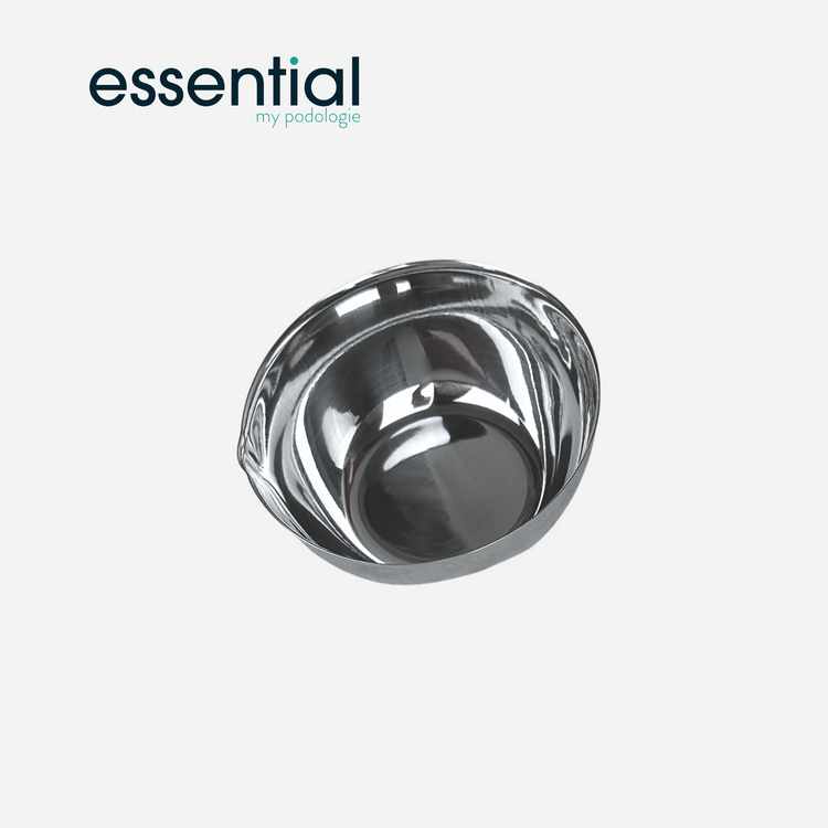 Cupule avec bec et fond plat - Inox - 6 dimensions - Essential by My Podologie Essential